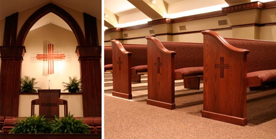Personalized Pew Ends at Castleview Baptist
