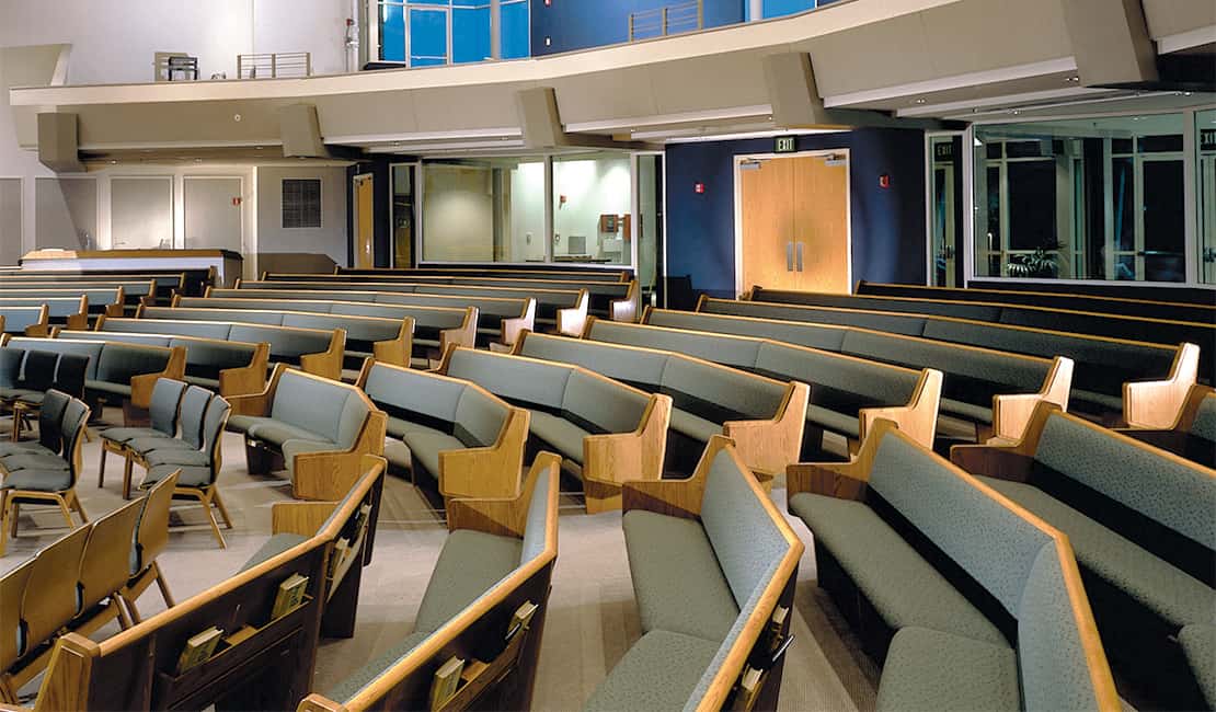 Interior of Irvine Presbyterian Church located in Irvine, CA