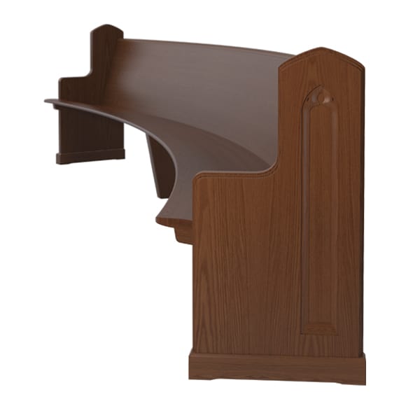 All Wood Curved Pew