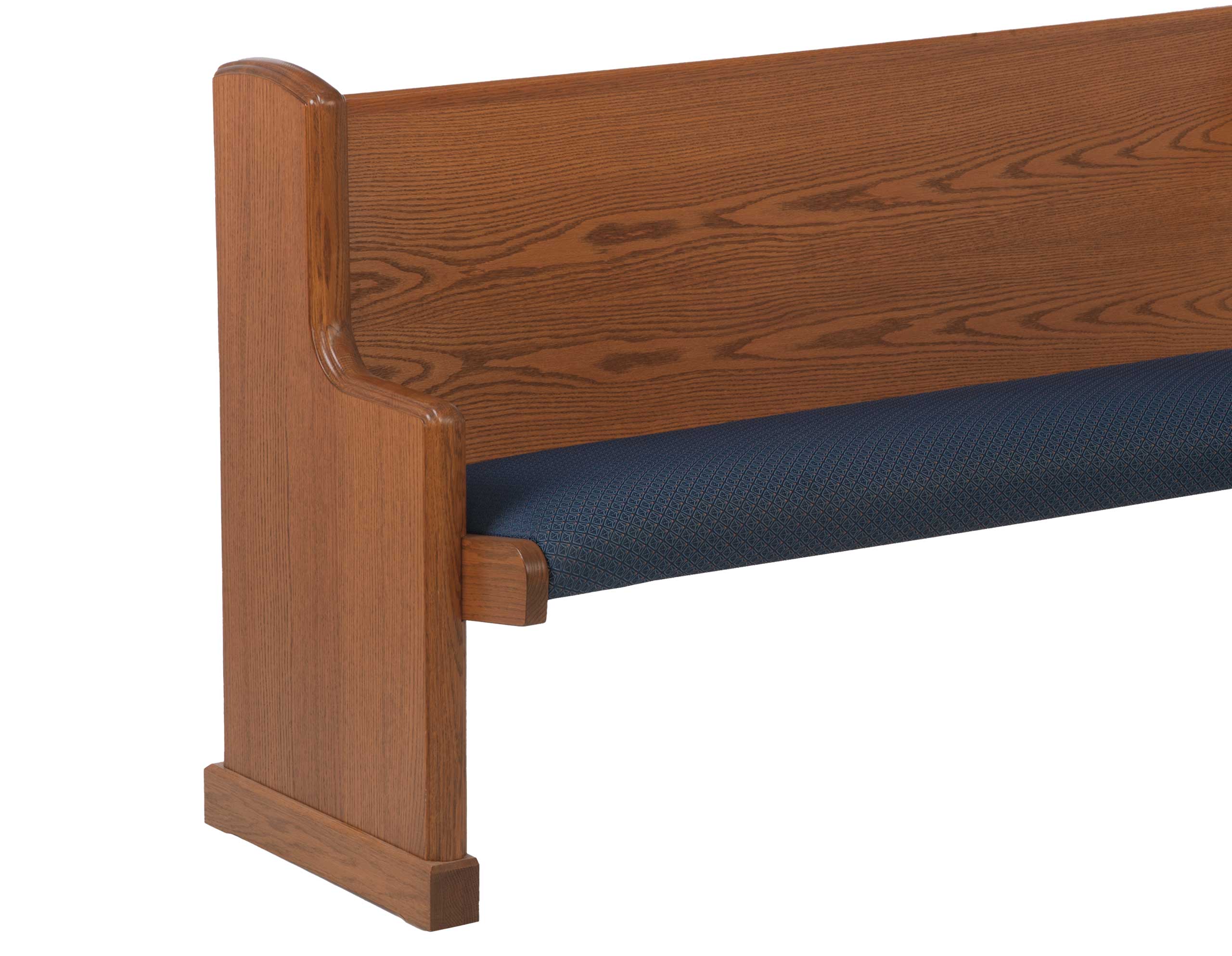 Upholstered Seat and Wood Back Pew