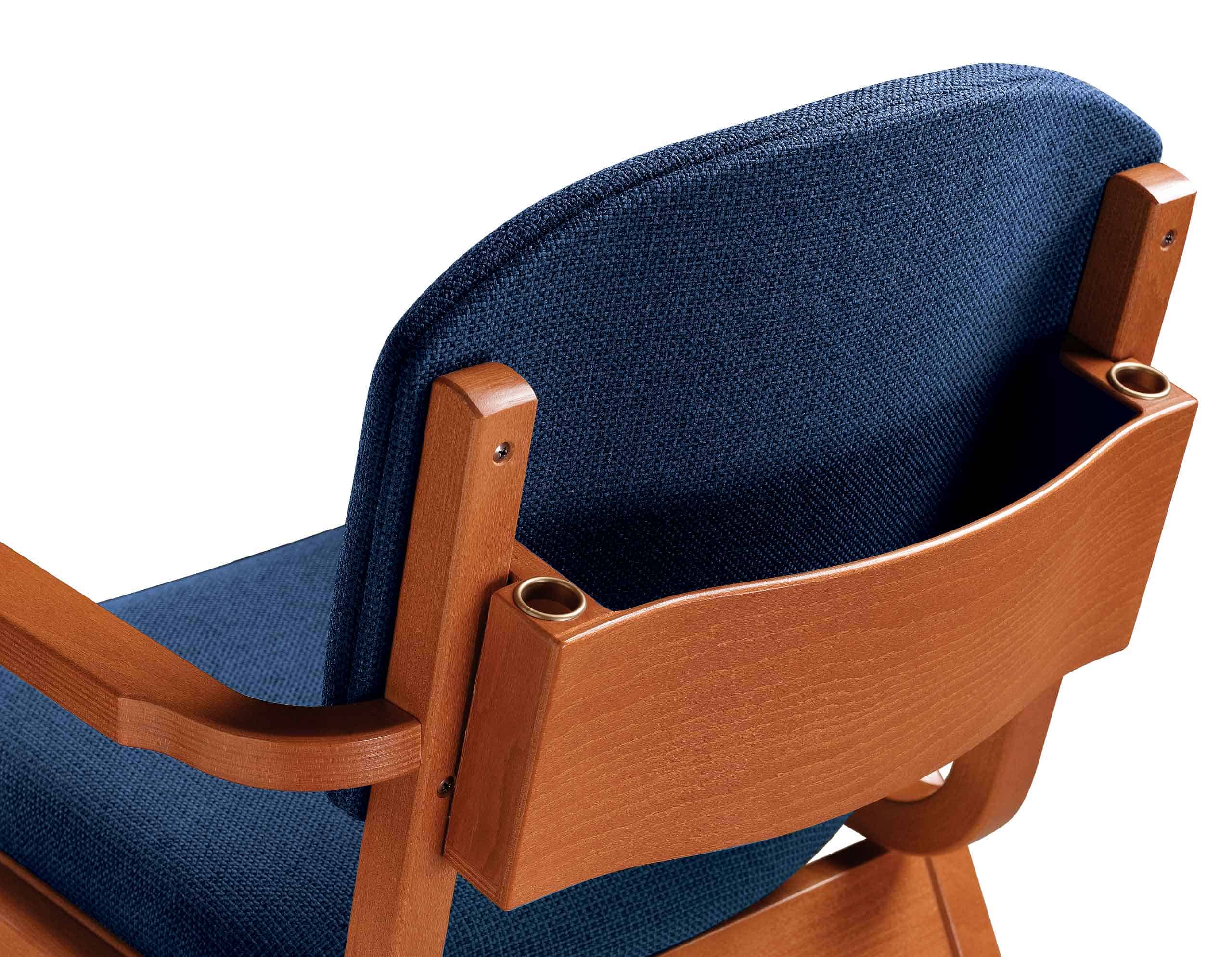 Detail View of PlyLok Back Mounted Book Rack with Cup Holders Detail View of PlyLok Back Mounted Book Rack with Cup Holders