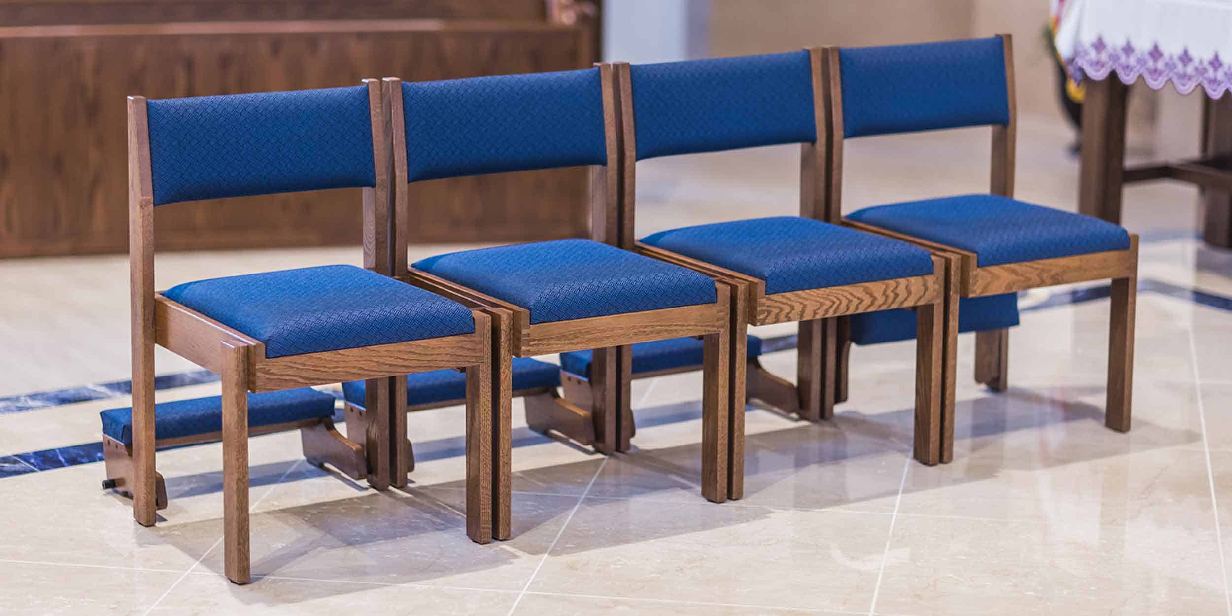Oaklok Chairs with Kneelers in Row