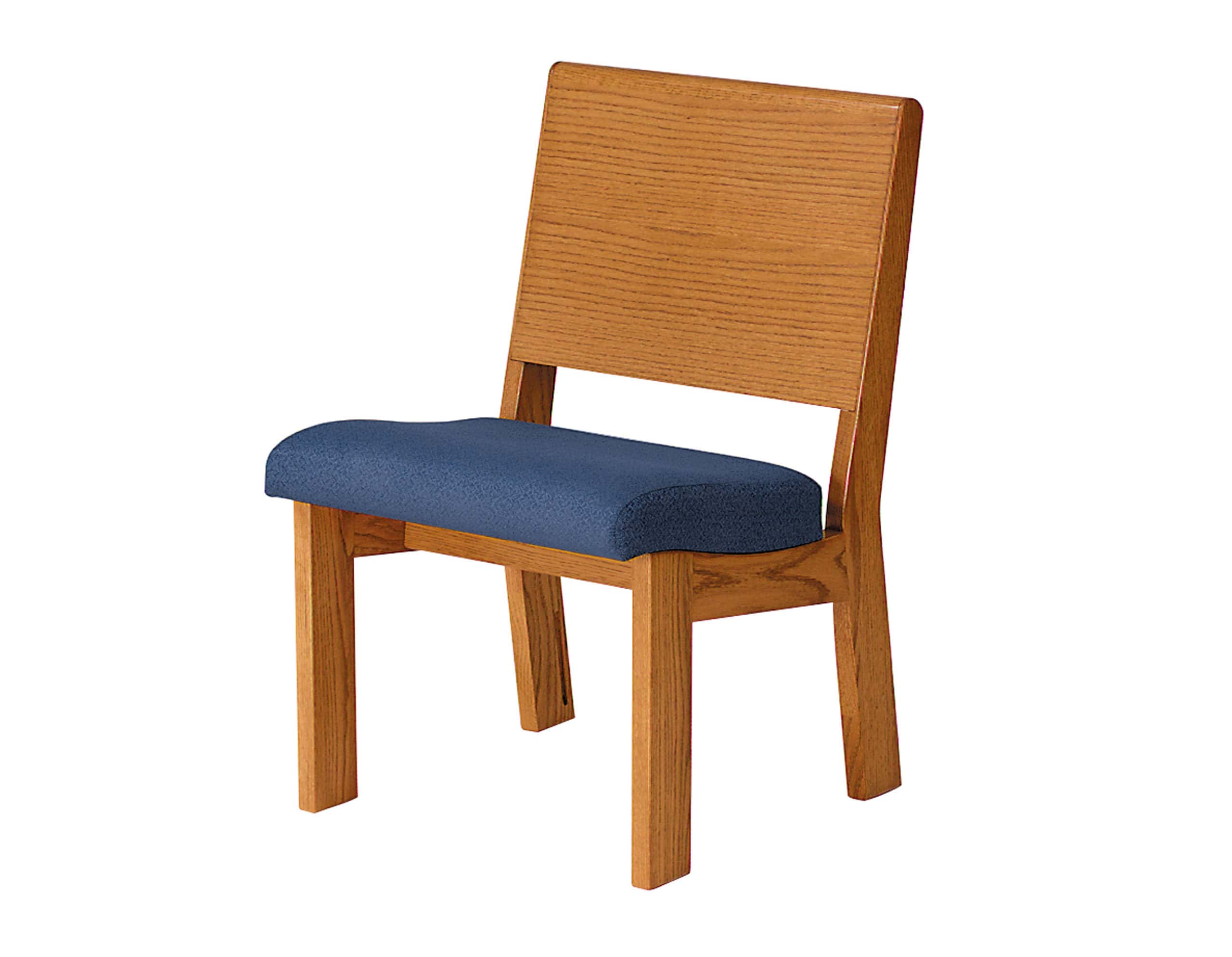 Upholstered Seat Wood Back Unity Church Chair