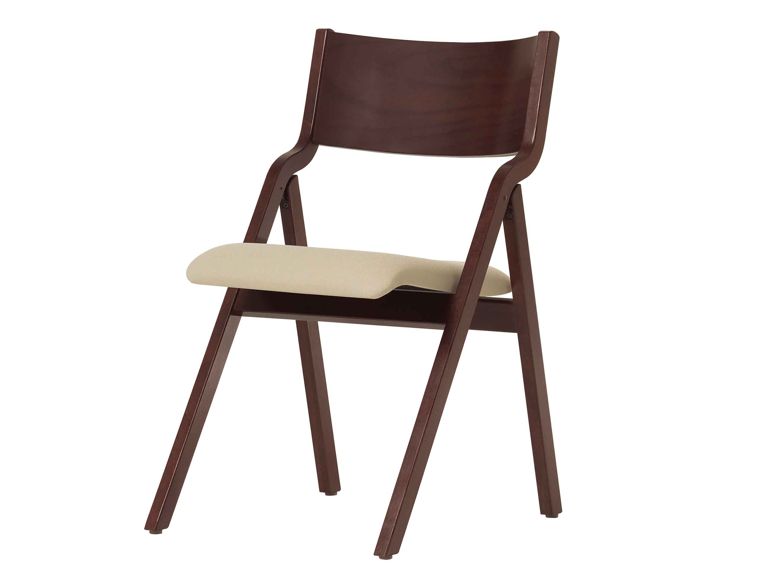Wood Folding Chair with upholstered seat